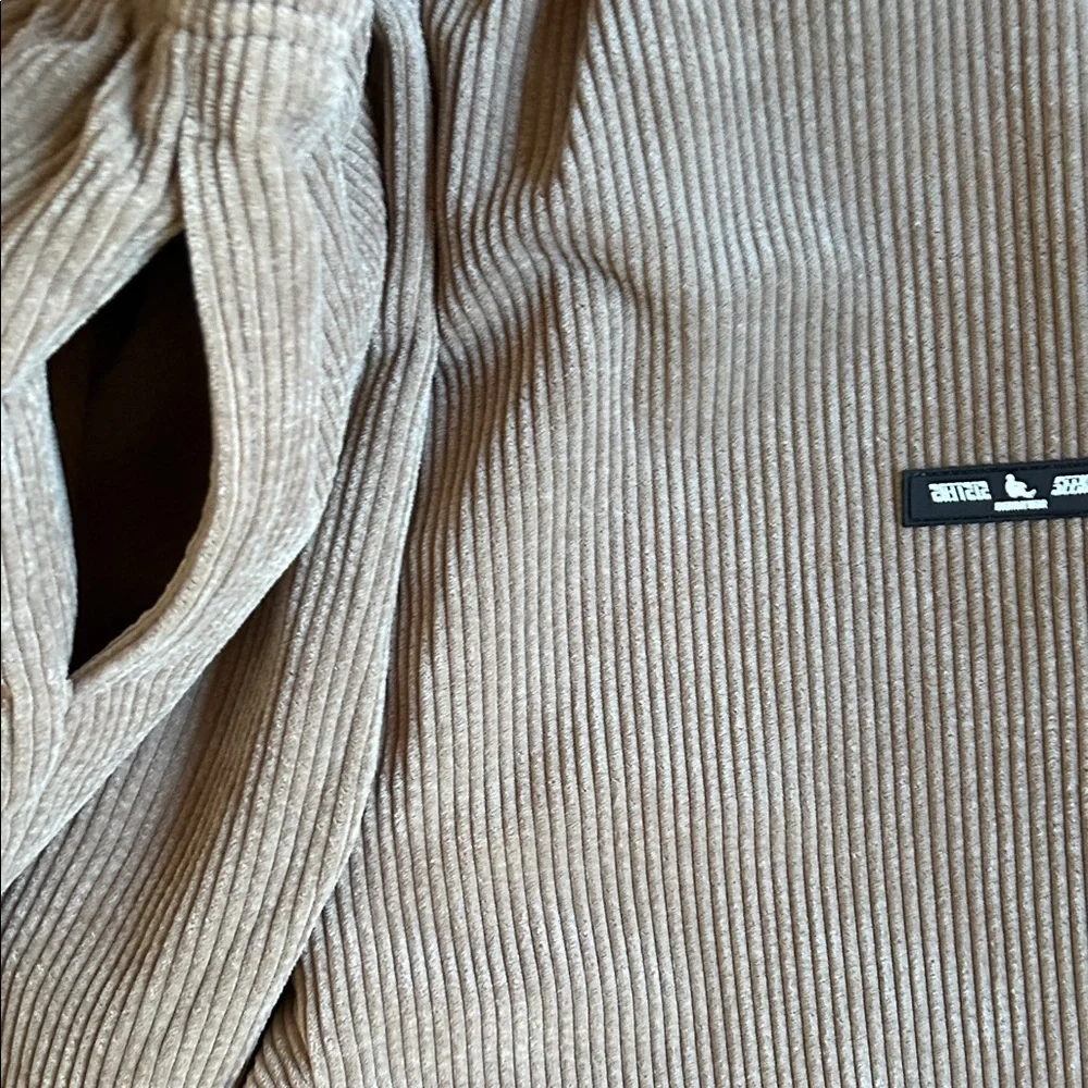 Sisters & Seekers Tan Lined Corduroy Joggers - Picture 5 of 8